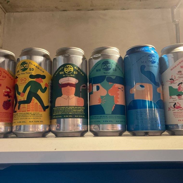 ビールが並んでいる