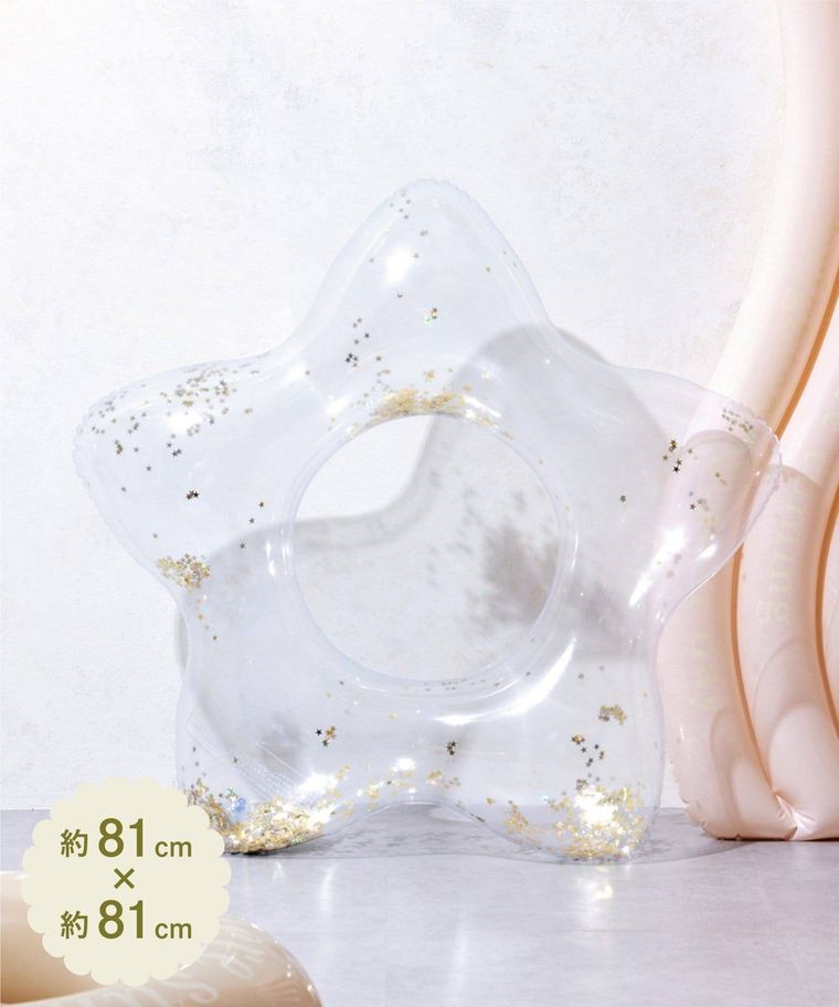 スパンコール入りスター型浮き輪のイメージ