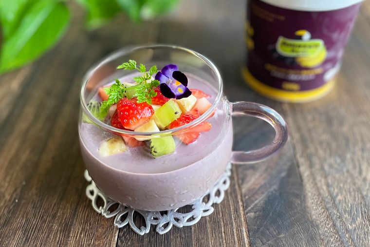 アサイーバナナブレンドで作ったスムージー