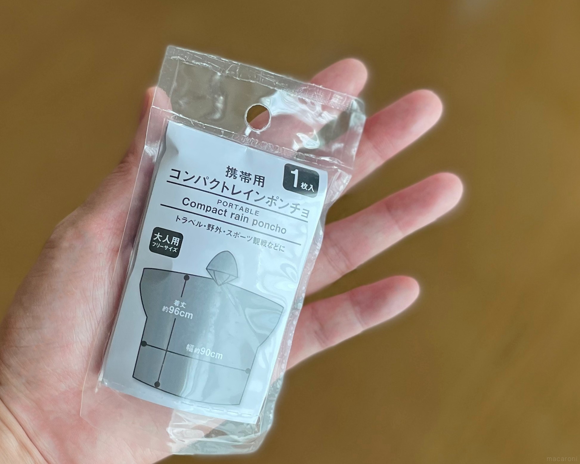 100 均 レイン ポンチョ