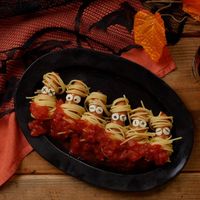 【作り方】ハロウィンにミイラパスタ