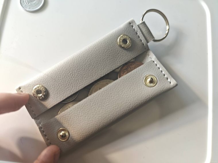 コインポーチの中にお金を入れている様子