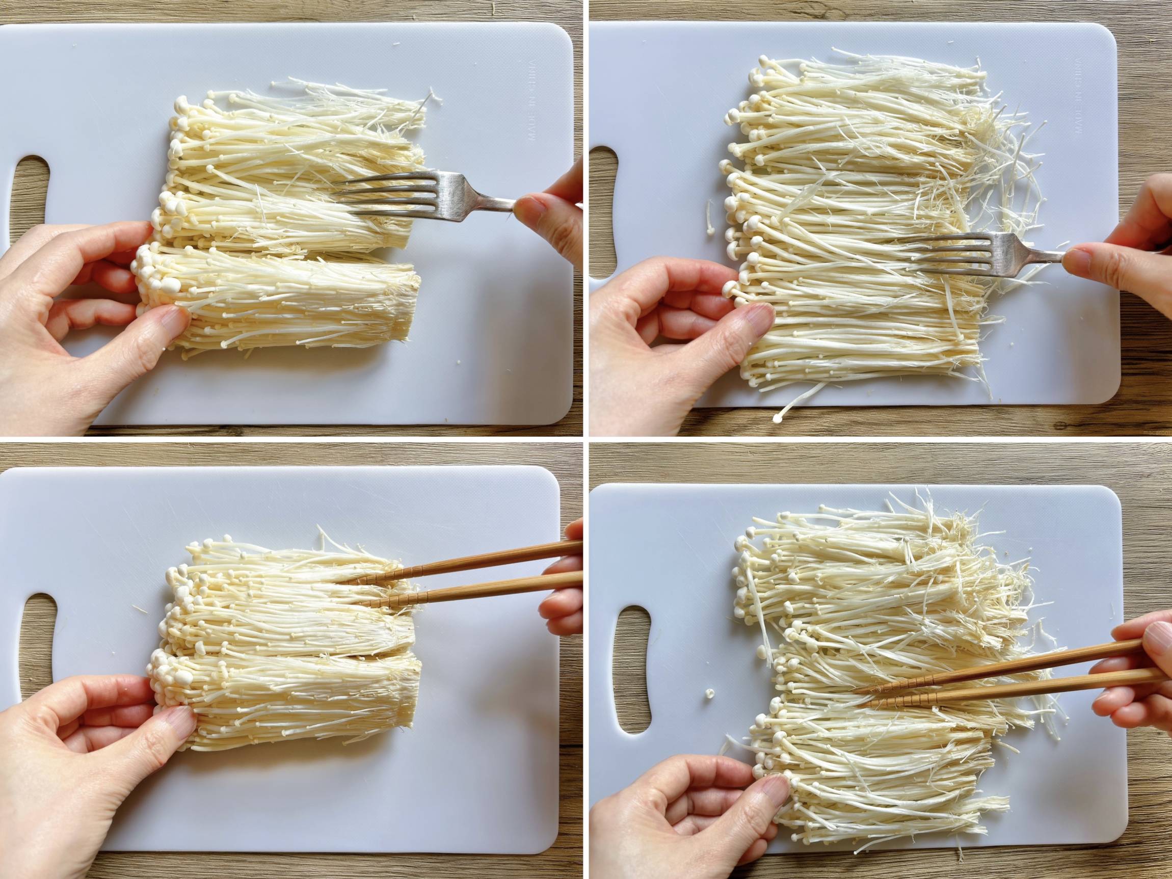 えのきの簡単なほぐし方は？野菜ソムリエが菜箸とフォークを比較