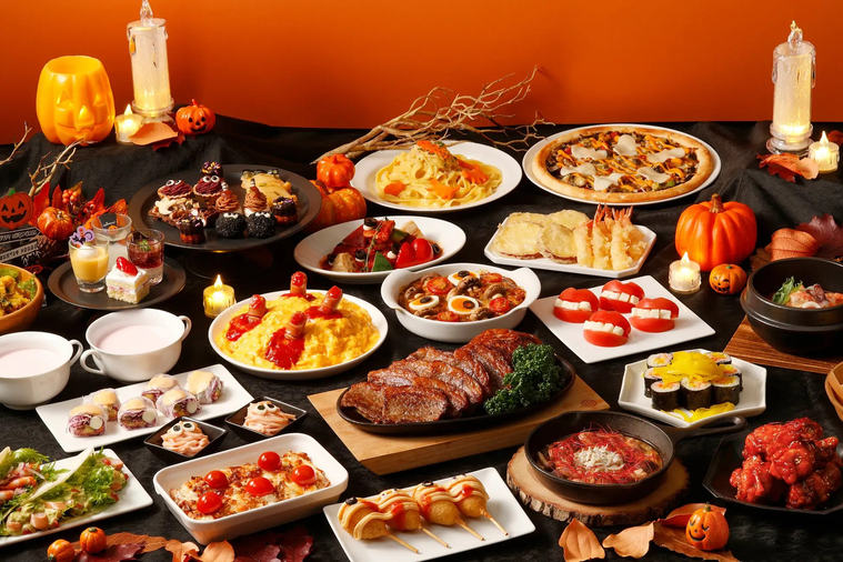 ポートダイニング リコリコの秋の味覚とハロウィーンフェアのメニュー例