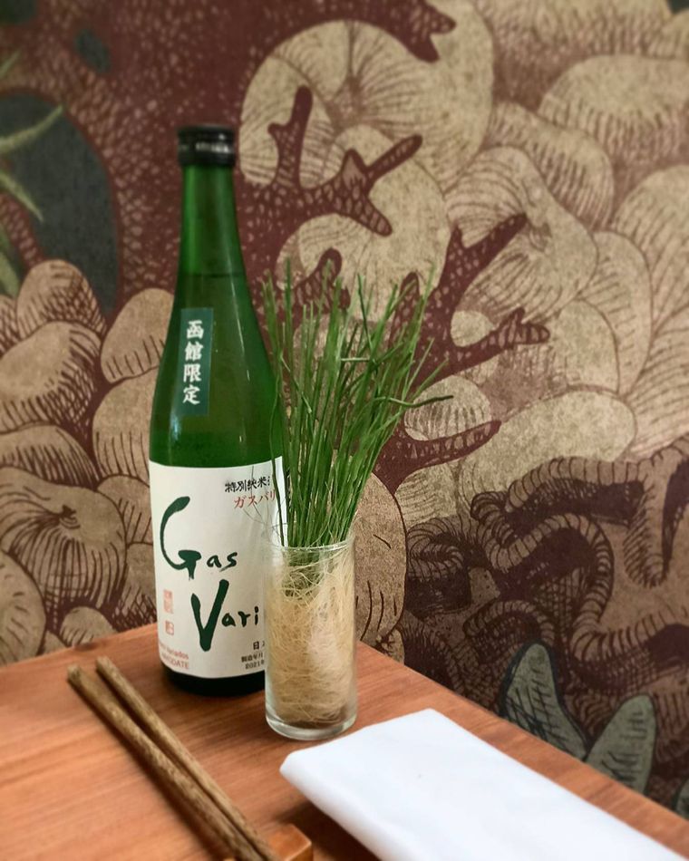 函館の日本酒ガスバリが置かれている