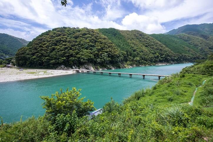 高知県下門市の岩間低水域の様子