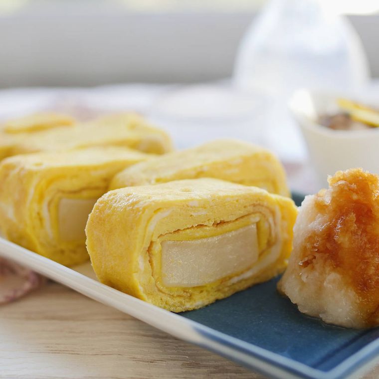 お餅でもちもち出汁巻き卵