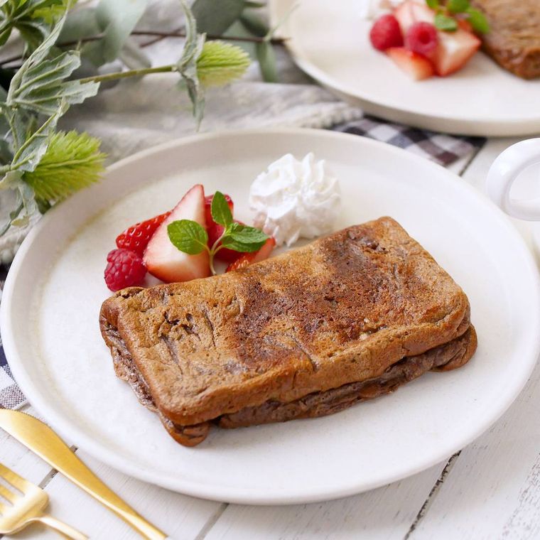 切り餅をアレンジして作るチョコフレンチトースト