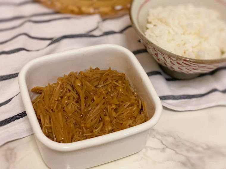 完成したなめたけの写真