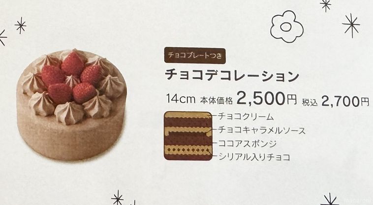 チョコデコレーションの説明が書かれたシャトレーゼのチラシ