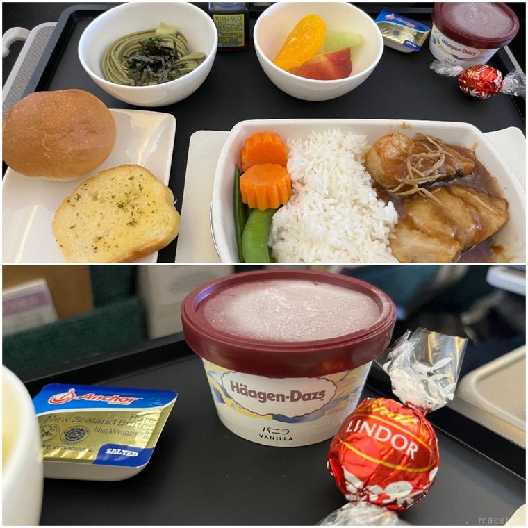 キャセイパシフィック航空の機内食