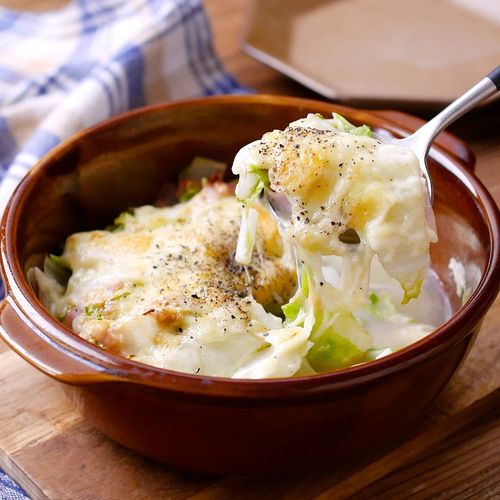 トースターで簡単白菜とハムのチーズ焼き