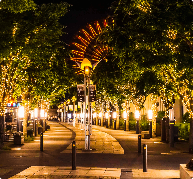 神戸で開催される神戸ハーバーランド ガス燈通りのイルミネーションのイメージ画像