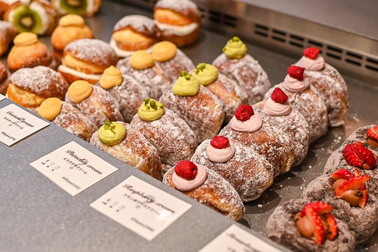 ドーナツが並んでいるところ