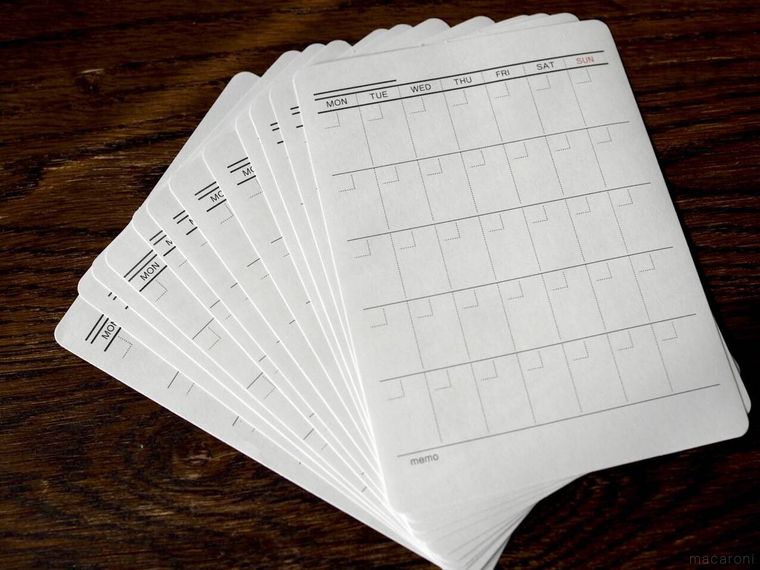ワッツノートに貼るカレンダーシール