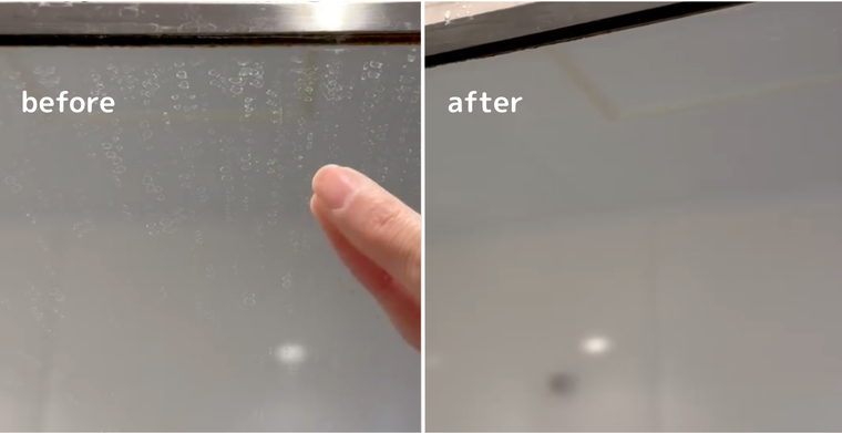 鏡掃除のビフォーアフター