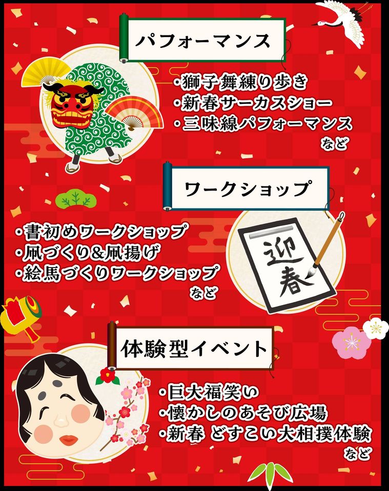 イオンモールのお正月イベントのイメージ