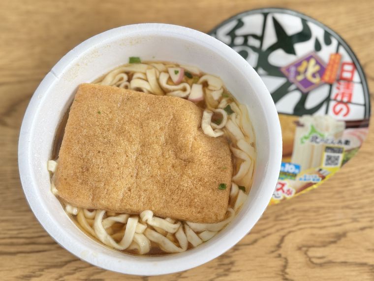 調理後の北のどん兵衛 きつねうどん