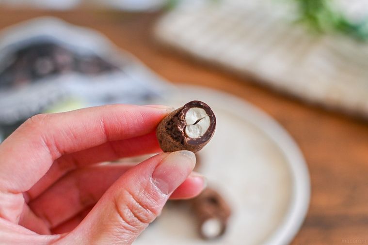 チョコレート菓子の断面