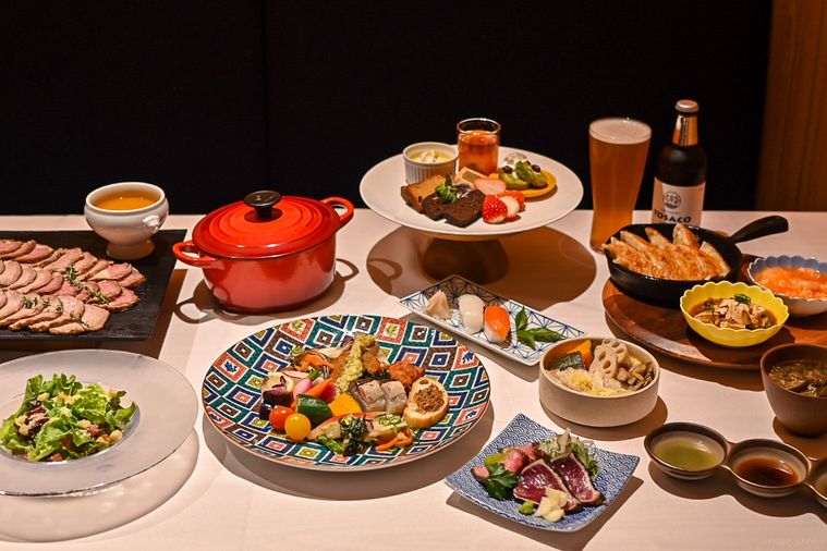 夜のブッフェメニュー集合