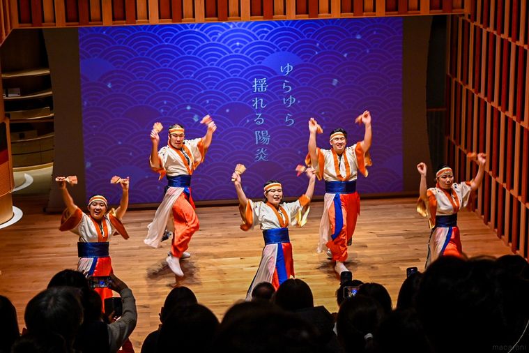 よさこいを踊っているところ