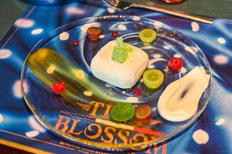 デザートプレートのアップ