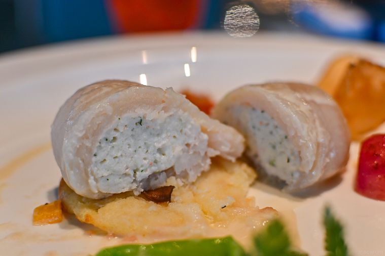 平目の断面のアップ