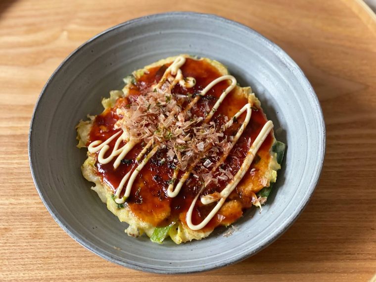 米粉のお好み焼きの写真