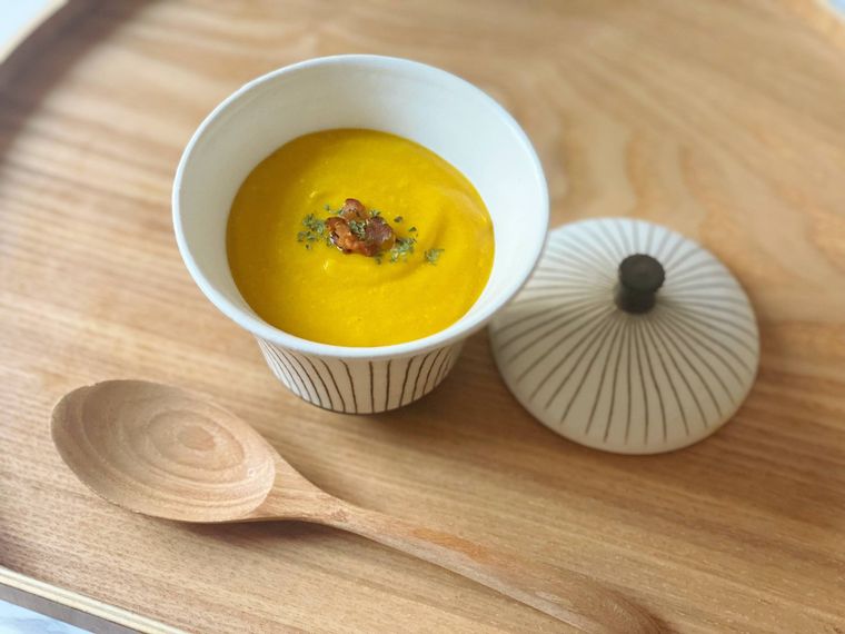 かぼちゃの豆乳ポタージュの写真