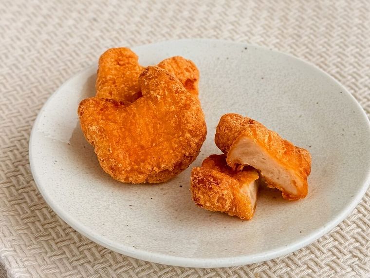 サクにゃげチーズ味の断面