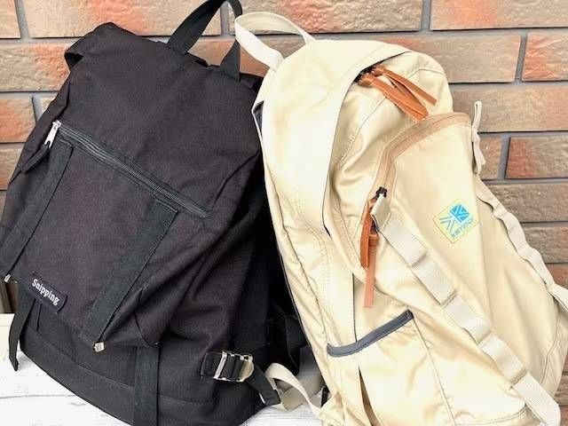 リュックが2個置かれている