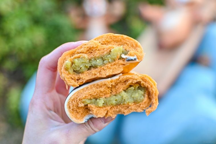 さつまいもあんの断面のアップ