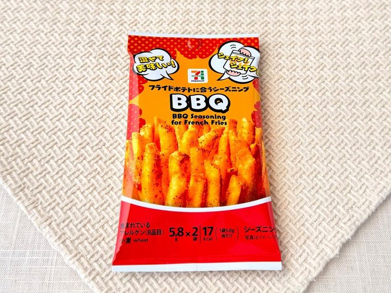 7プレミアム フライドポテトに合うシーズニングBBQのパッケージ
