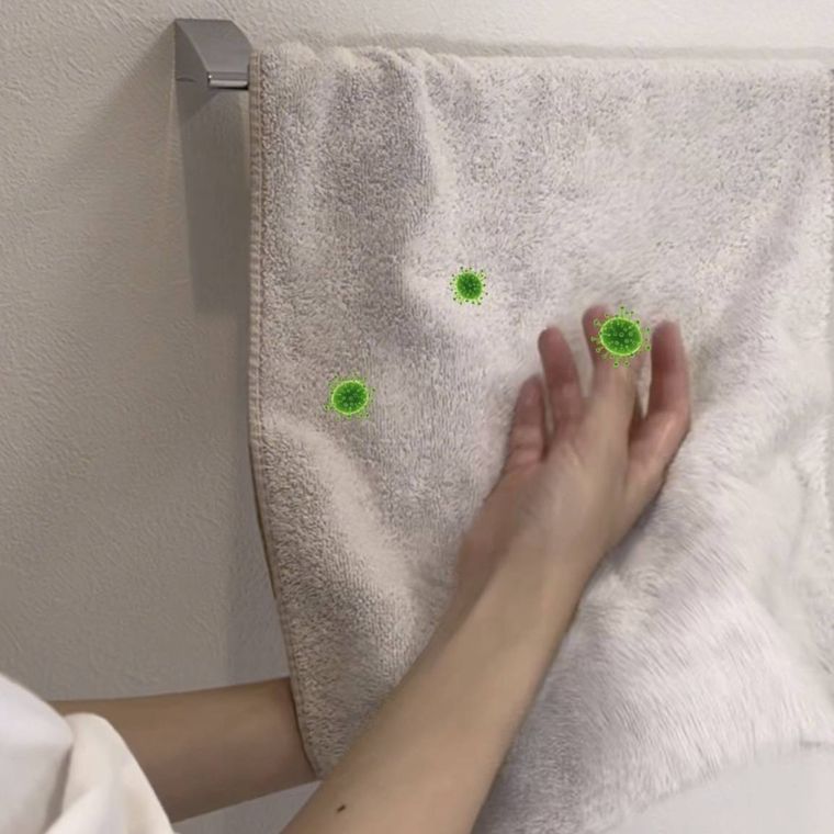 雑菌のついたタオル