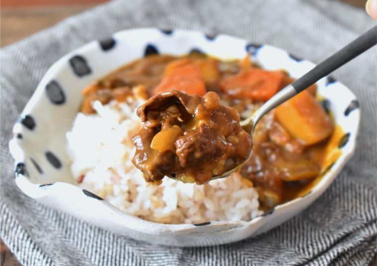 スプーンですくったカレー