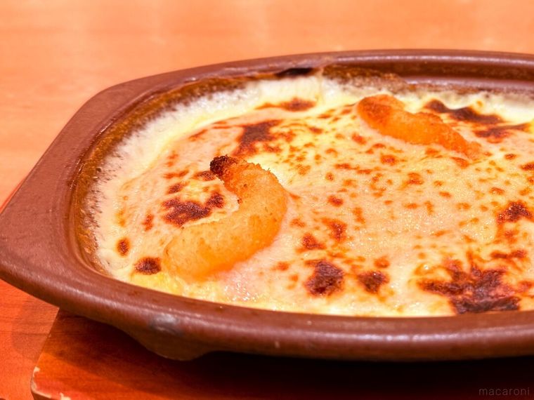 ポップコーンシュリンプがのったタラコとポップコーンシュリンプのドリア