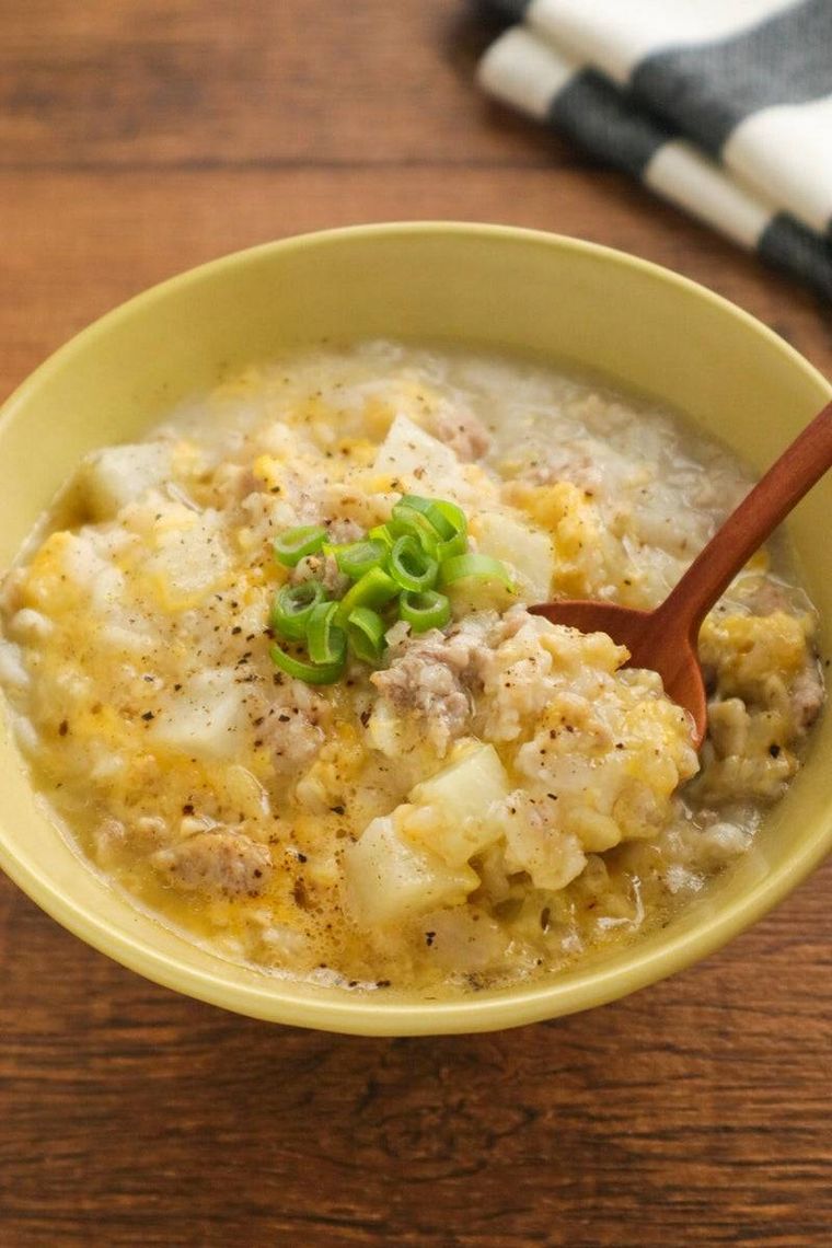 豚ひき肉と大根のオートミール粥