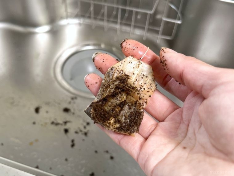 破けたティーバッグ