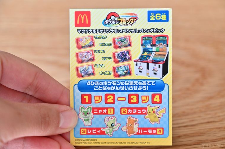 ポケモンフレンダに関する説明カード