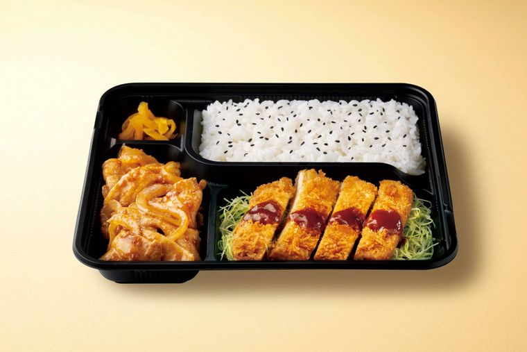 チーズチキンカツ生姜焼き弁当
