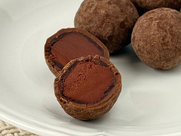 セブンプレミアムアールグレイ 生チョコトリュフの断面