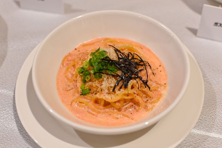 明太クリームパスタ