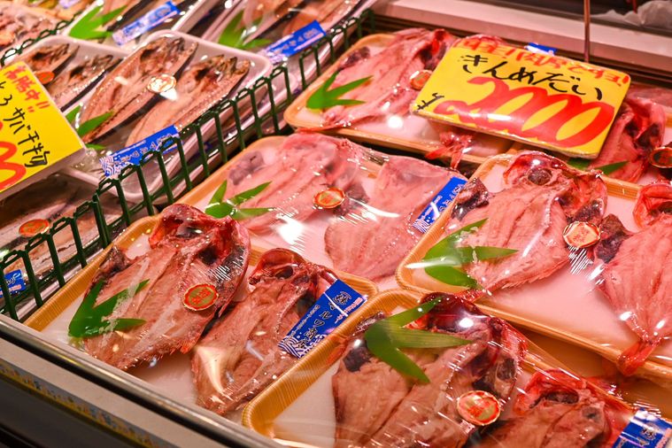 干物の売場