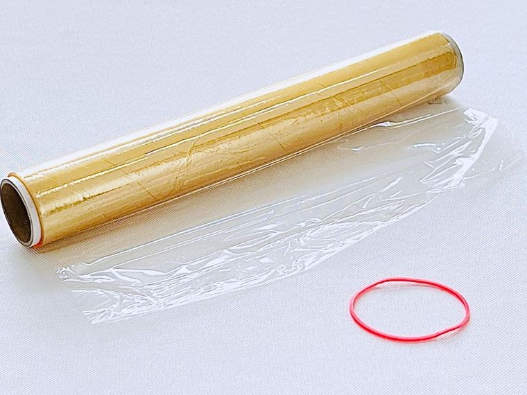 ラップと輪ゴム