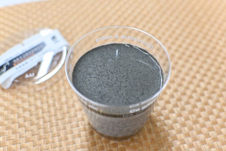 黒ごまプリンのアップ
