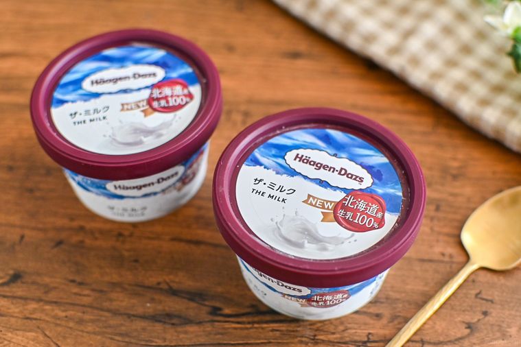 アイスのパッケージのアップ