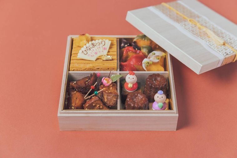 蜜芋尽くしのスイーツお重箱ひなまつり