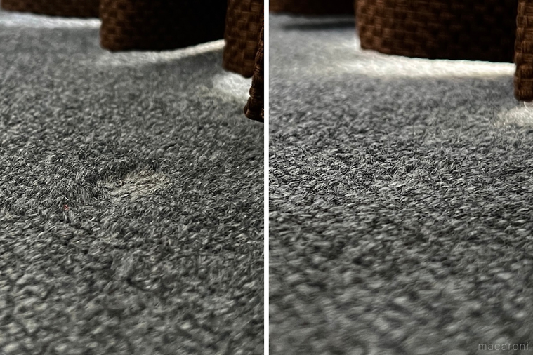 カーペットのへこみ