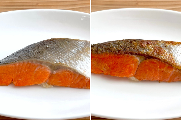 焼き鮭が2皿並んでいる様子