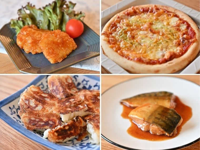 4種類のコスモスPB冷凍食品を並べた画像